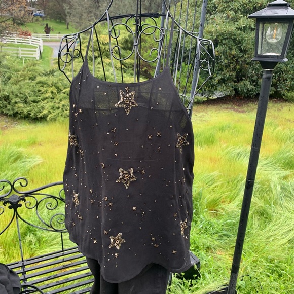Free People Tops - Black Starry Camisole by Free People,HP25